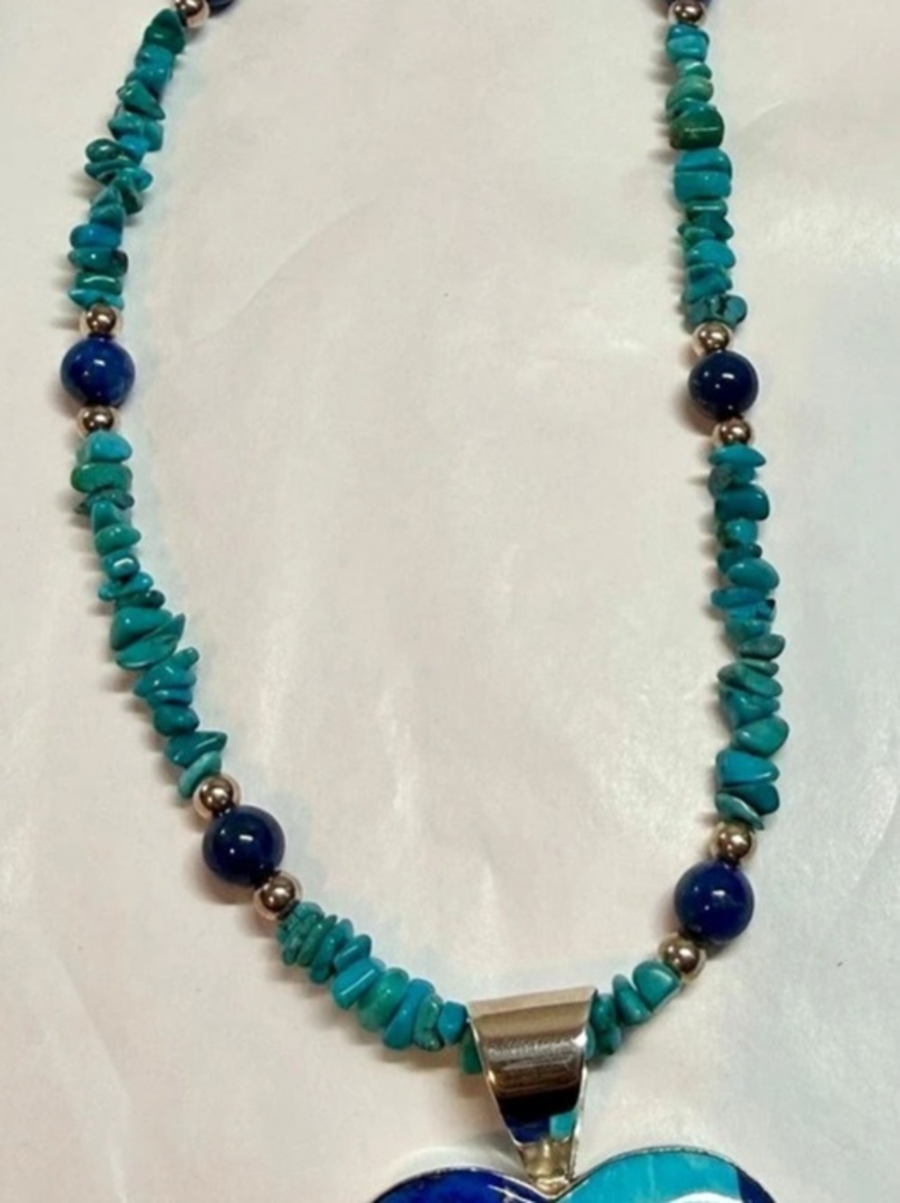 Vintage Jay King DTR Sterling Silver Turquoise & Lapis Lazul